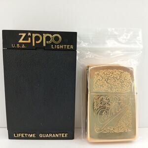 Vintage Zippo XII Camel Gold Tone Windproof Lighter w/ Box USA Made Collectible
